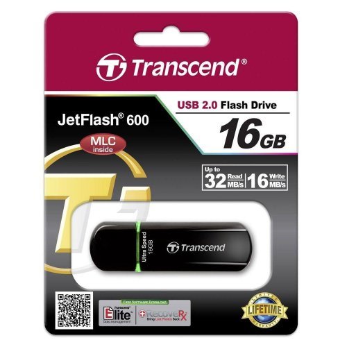 USB флаш памет > Transcend JetFlash 600 Green 16GB TS16GJF600