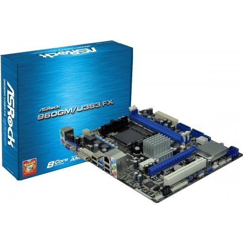 Дънна платка ASRock 960GM/U3S3 FX (снимка 1)