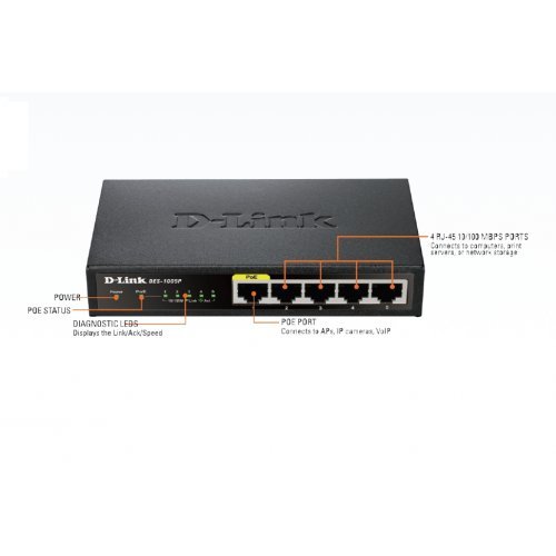 Суичове > D-Link DES-1005P (снимка 3)