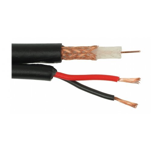 Коаксиален кабел RG59 + 2x0,5 RG59+2x0,5/100 (снимка 1)
