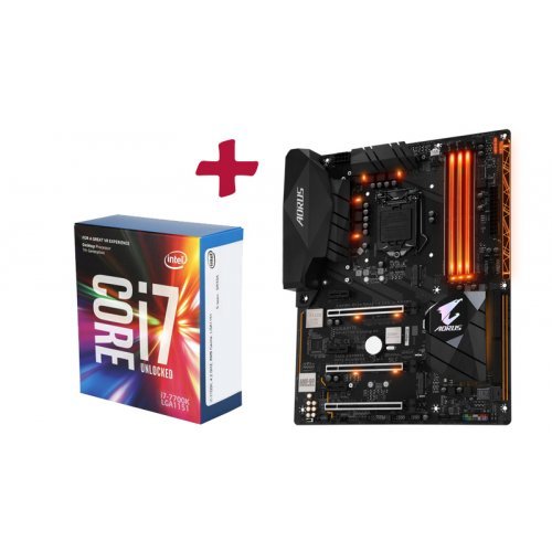 Дънна платка Gigabyte Aorus GA-Z270X-Gaming K5 + Intel Core i7-7700K (снимка 1)