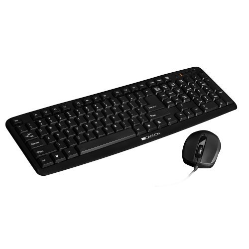 Комплект клавиатура с мишка Canyon CNE-CSET1-BG (снимка 1)