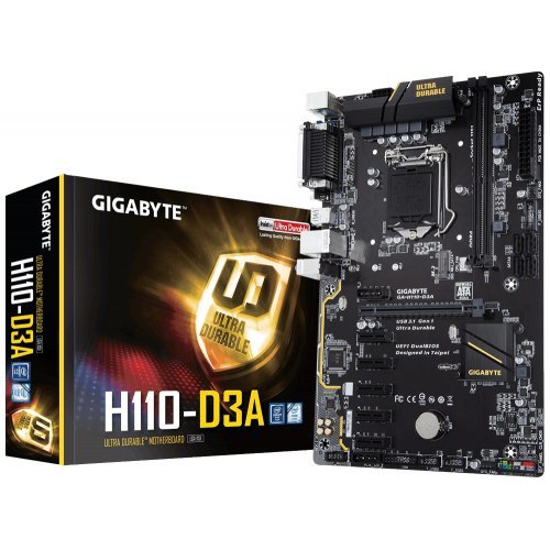 Дънна платка Gigabyte GA-H110-D3A (rev. 1.0) (снимка 1)