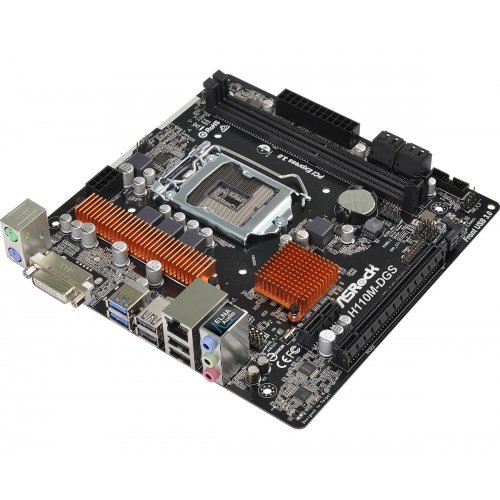 Дънна платка ASRock H110M-DGS R3.0 H110M-DGS_R3.0_3Y (снимка 3)