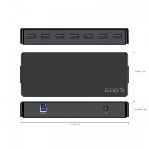 I/O модул Orico H7928-U3 H7928-U3-BK (снимка 3)