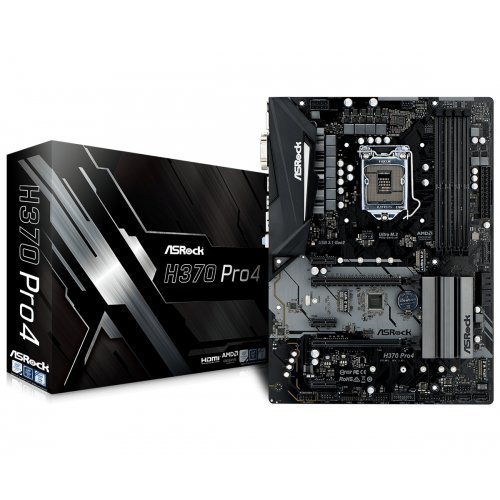 Дънна платка ASRock H370 Pro4 (снимка 1)