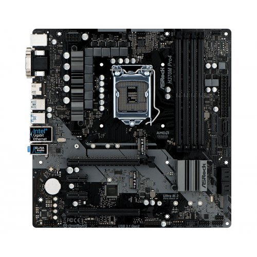 Дънна платка ASRock H370M Pro4 (снимка 2)