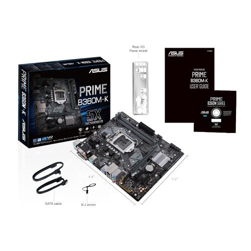 Дънна платка Asus Prime B360M-K ASUS-MB-PRIME-B360M-K (снимка 7)