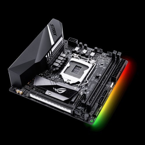 Дънна платка Asus ROG Strix H370-I Gaming ASUS-MB-STRIX-H370I-GAMING (снимка 6)
