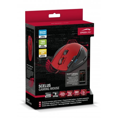 Мишка Speedlink Scelus Black-red SL-680004-BKRD (снимка 2)