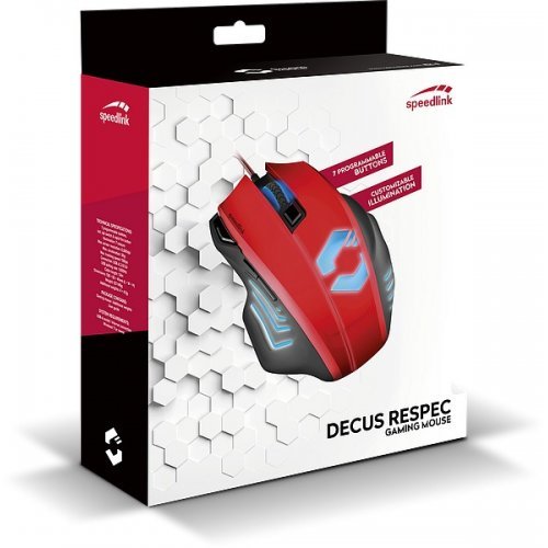 Мишка Speedlink Decus Respec Black-Red SL-680005-BKRD (снимка 5)