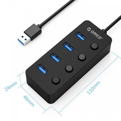 USB Hub Orico W9PH4-U3-BK W9PH4-U3-V1-BK-PRO (снимка 4)