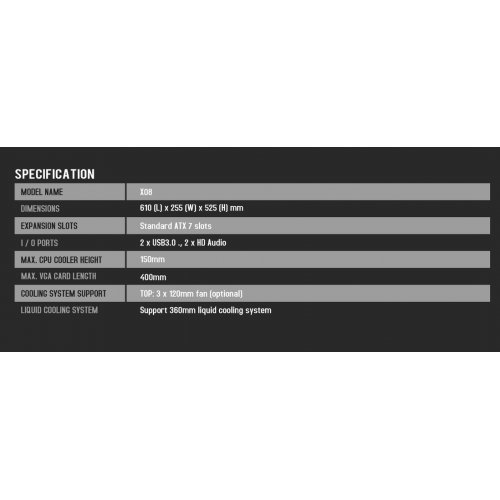 Компютърна кутия Raidmax X08 X08_BLACK (снимка 8)