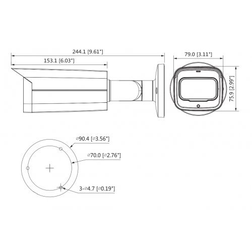 Аналогова камера Dahua HAC-HFW2802T-Z-A (снимка 2)