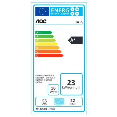 Монитор AOC 22E1Q (снимка 4)