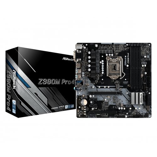 Дънна платка ASRock Z390M Pro4 Z390M_PRO4 (снимка 1)