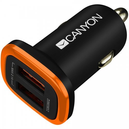 USB зарядно за кола Canyon CNE-CCA02B (снимка 1)