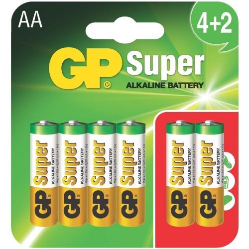Батерия GP Batteries LR6 AA Super 6x (снимка 1)