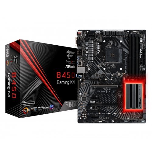 Дънна платка ASRock Fatal1ty B450 Gaming K4 B450_GAMING_K4 (снимка 1)