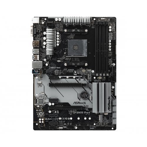 Дънна платка ASRock B450 Pro4 B450_Pro4 (снимка 2)