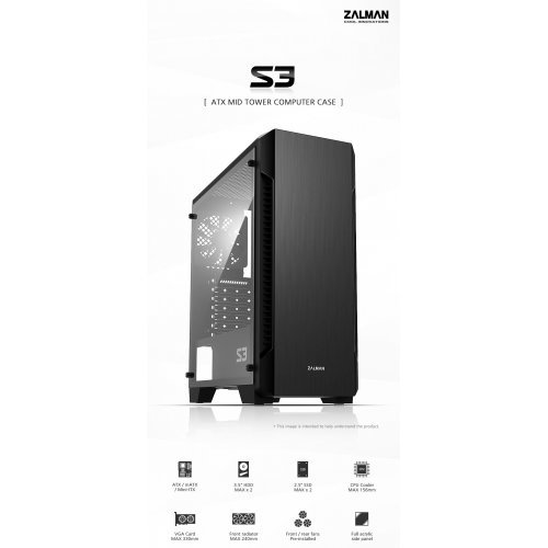 Компютърна кутия Zalman ZM-S3 (снимка 5)