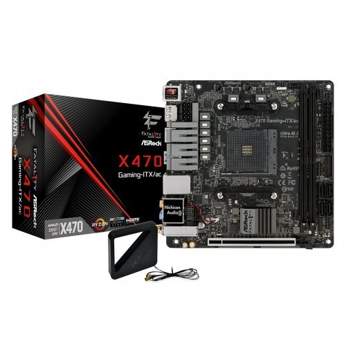 Дънна платка ASRock X470 GAMING-ITX/AC (снимка 1)