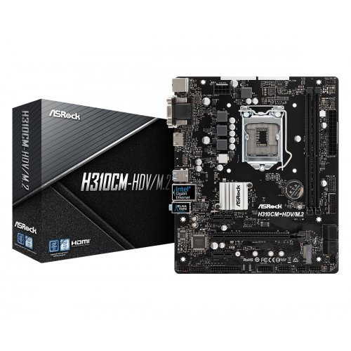 Дънна платка ASRock H310CM-HDV/M2 (снимка 1)