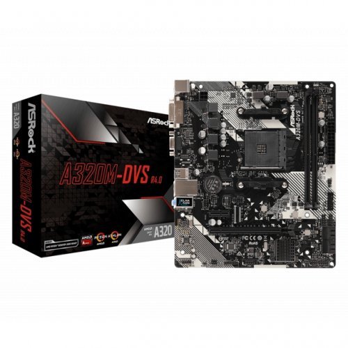Дънна платка ASRock A320M-DVS (снимка 1)
