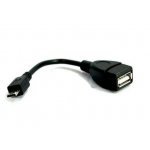 Кабел VCom OTG USB AF / Micro USB Black CU226-0.2m