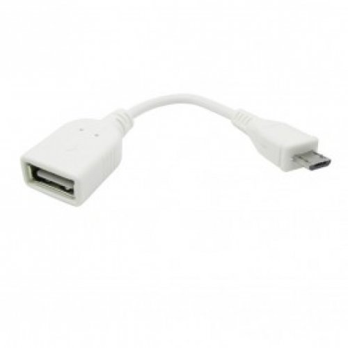 Кабел OTG micro USB VCom OTG USB AF / Micro USB White CU226A-W-0.2m (снимка 1)