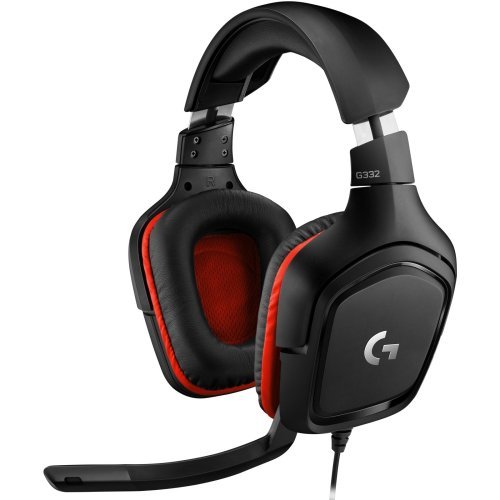 Слушалки Logitech G332 Gaming Headset - Черно-Червен (снимка 1)