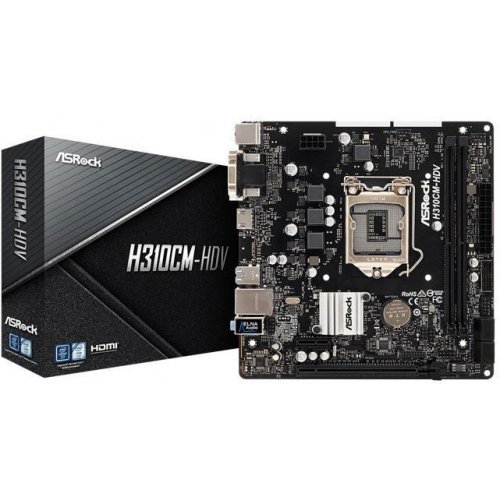 Дънна платка ASRock H310CM-HDV (снимка 1)