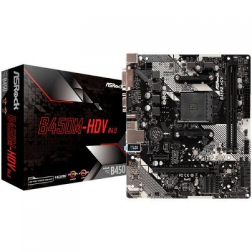 Дънна платка ASRock B450M-HDV_R4.0 (снимка 1)