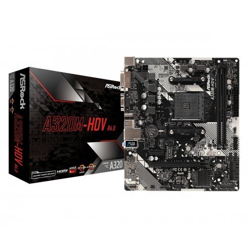 Дънна платка ASRock A320M-HDV_R4.0 (снимка 1)
