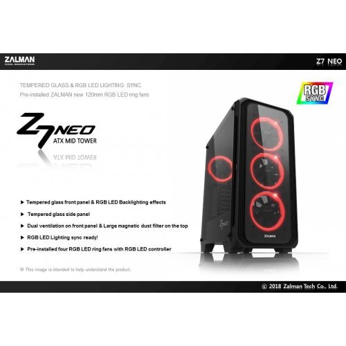 Компютърна кутия Zalman Z7 NEO ZM-Z7-NEO (снимка 10)