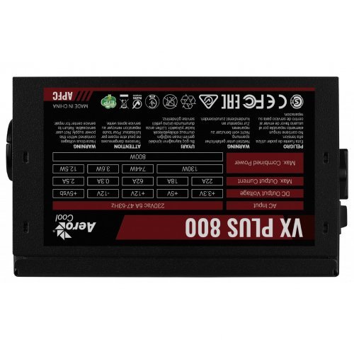 Захранващ блок AeroCool PSU VX PLUS 800W ACPN-VS80AEY.11 (снимка 4)