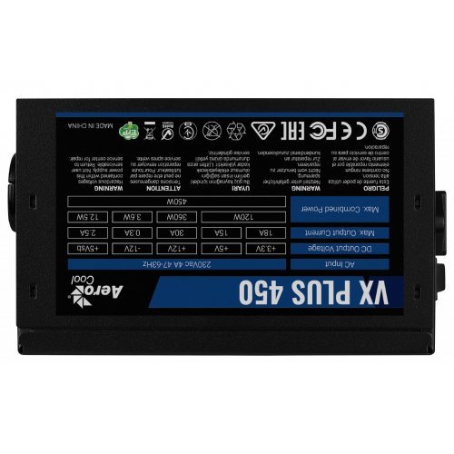 Захранващ блок AeroCool VX PLUS 450W ACPN-VS45NEY.11 (снимка 5)