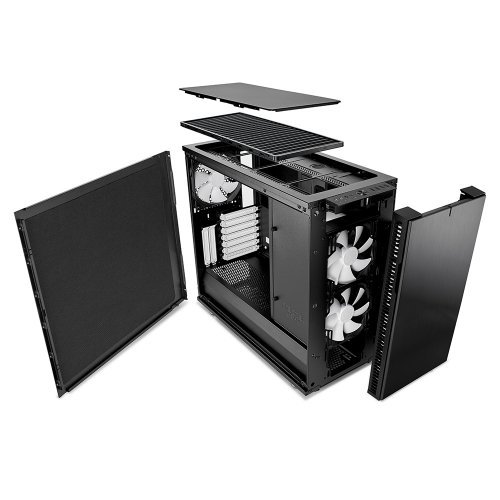 Компютърна кутия Fractal Design DEFINE R6 USB-C BLACK FD-CA-DEF-R6C-BK (снимка 3)