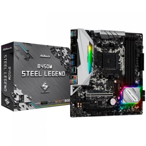 Дънна платка ASRock B450M STEEL LEGEND B450M_STEEL_LEGEND (снимка 1)