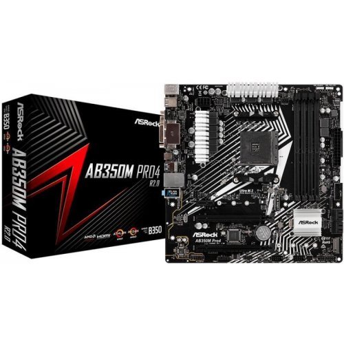 Дънна платка ASRock AB350M PRO4 R2.0 AB350M_PRO4_R2.0 (снимка 1)