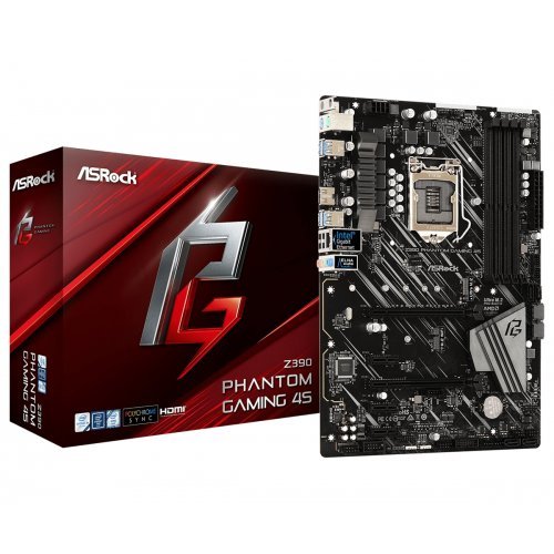 Дънна платка ASRock Z390 Phantom Gaming 4S Z390 PHANTOM GAMING 4S (снимка 1)