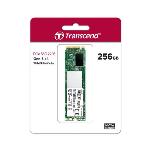 SSD Transcend 256GB PCIe 3.1, NVMe (PCIe Slot) M.2 2280 SSD 3D NAND TLC with DRAM (снимка 1)
