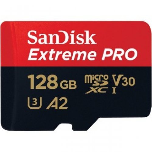 Флаш карта SanDisk Extreme Pro microSDXC + adapter SD-SQXCY-128G-GN6MA (снимка 1)