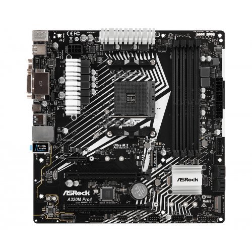 Дънна платка ASRock A320M Pro4 r2.0 A320M_PRO4 r2.0 (снимка 2)