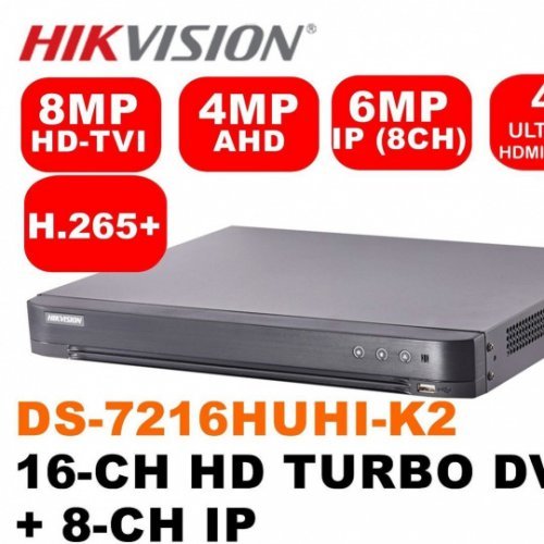 Хибриден видеорекордер Hikvision 7216HUHI-K2/16A DS-7216HUHI-K2/16A (снимка 1)
