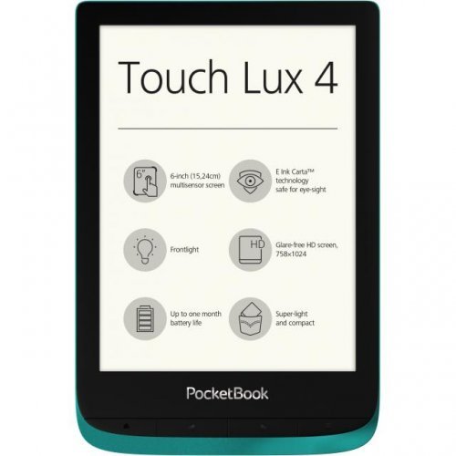 Електронна книга Pocketbook Touch Lux 4 PB627 POCKET-BOOK-PB627-EMERALD (снимка 1)