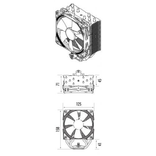 Охлаждане за компютри > Noctua NH-U12S NH-U12S.CH.BK    (снимка 8)