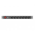 Разклонител Lanberg PDU-07F-0200-BK