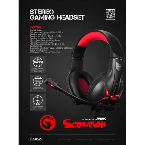 Слушалки Marvo HG8928  MARVO-HG8928    (снимка 3)