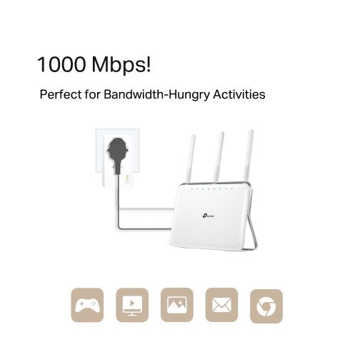 Powerline адаптер TP-Link TL-PA7017P KIT (снимка 2)